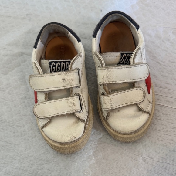 Golden Goose Kids Cream and Red Sneakers - Picture 1 of 6